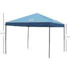 Auvent pop-up robuste Outsunny 10' x 10' avec filet latéral amovible en maille, conception facile à installer, événement de fête en plein air