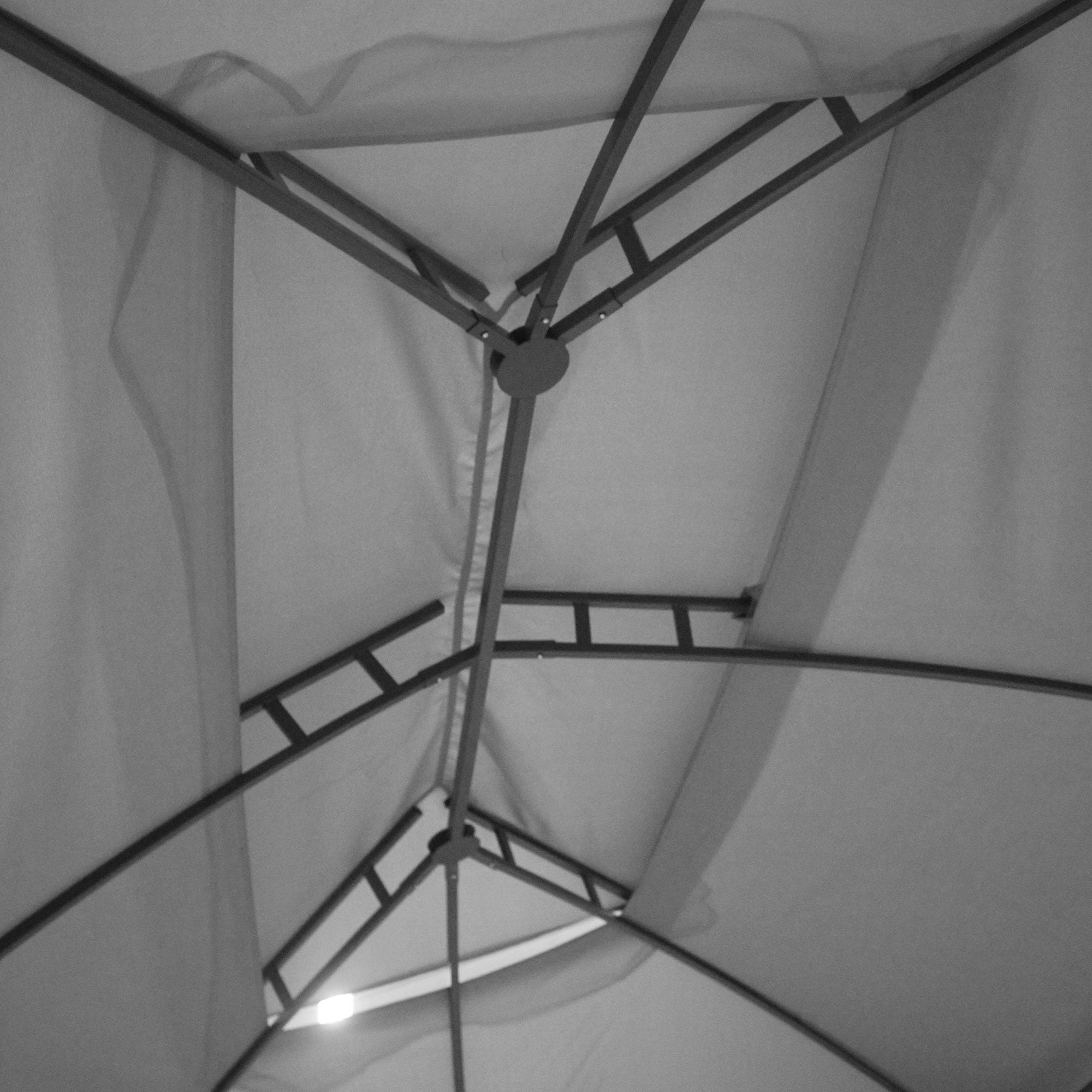 Gazebo de terrasse Outsunny 10' x 13', abri d'extérieur avec parois latérales, toit à double ventilation et structure en acier