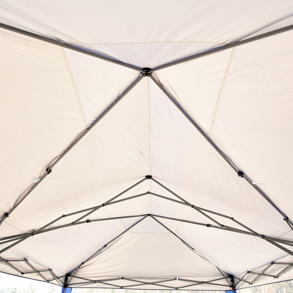 Auvent pop-up robuste Outsunny avec cadre robuste, toit anti-UV et sac de transport pour terrasse, jardin, plage et arrière-cour