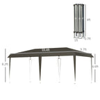 Auvent pop-up robuste Outsunny avec cadre robuste, toit anti-UV et sac de transport pour terrasse, jardin, plage et arrière-cour