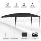 Auvent pop-up robuste Outsunny avec cadre robuste, toit anti-UV et sac de transport pour terrasse, jardin, plage et arrière-cour