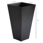 Lot de 3 grands pots de fleurs en plastique Outsunny 28 cm, pour l'intérieur et l'extérieur, pour l'entrée, la terrasse et la cour.