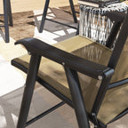 Ensemble de 4 chaises de patio pliantes Outsunny au design simple et chic, confortables pour la terrasse, le jardin, la cour et les voyages