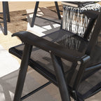 Ensemble de 4 chaises de patio pliantes Outsunny au design simple et chic, confortables pour la terrasse, le jardin, la cour et les voyages