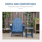 Chaise pliante Adirondack Outsunny, chaises de plage pliantes en plastique PEHD pour terrasse et jardin
