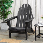 Chaise pliante Adirondack Outsunny, chaises de plage pliantes en plastique PEHD pour terrasse et jardin