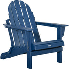Chaise pliante Adirondack Outsunny, chaises de plage pliantes en plastique PEHD pour terrasse et jardin