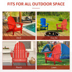 Chaise pliante Adirondack Outsunny, chaises de plage pliantes en plastique PEHD pour terrasse et jardin