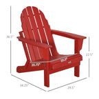 Chaise pliante Adirondack Outsunny, chaises de plage pliantes en plastique PEHD pour terrasse et jardin