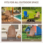 Chaise pliante Adirondack Outsunny, chaises de plage pliantes en plastique PEHD pour terrasse et jardin
