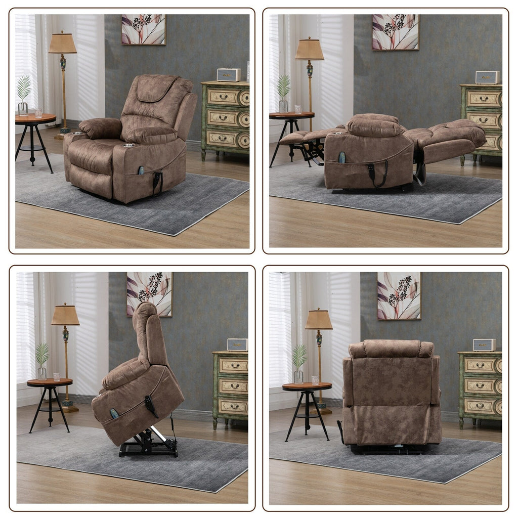 Fauteuil inclinable électrique surdimensionné à 180°, à double moteur et à commande indépendante, modèle phare amélioré