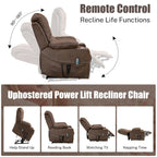 Fauteuil inclinable électrique surdimensionné à 180°, à double moteur et à commande indépendante, modèle phare amélioré