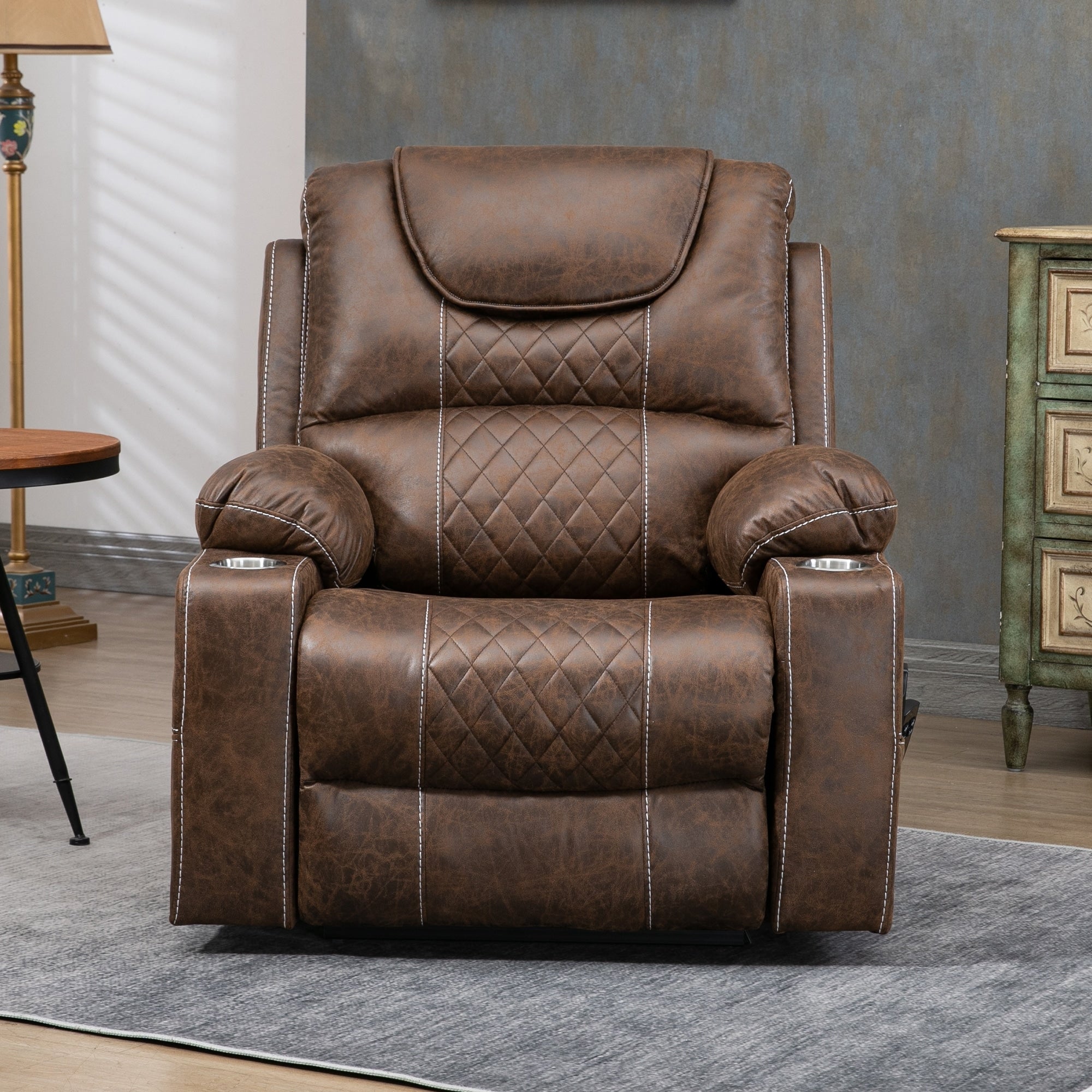 Fauteuil inclinable électrique surdimensionné à 180°, à double moteur et à commande indépendante, modèle phare amélioré