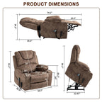 Fauteuil inclinable électrique surdimensionné à 180°, à double moteur et à commande indépendante, modèle phare amélioré