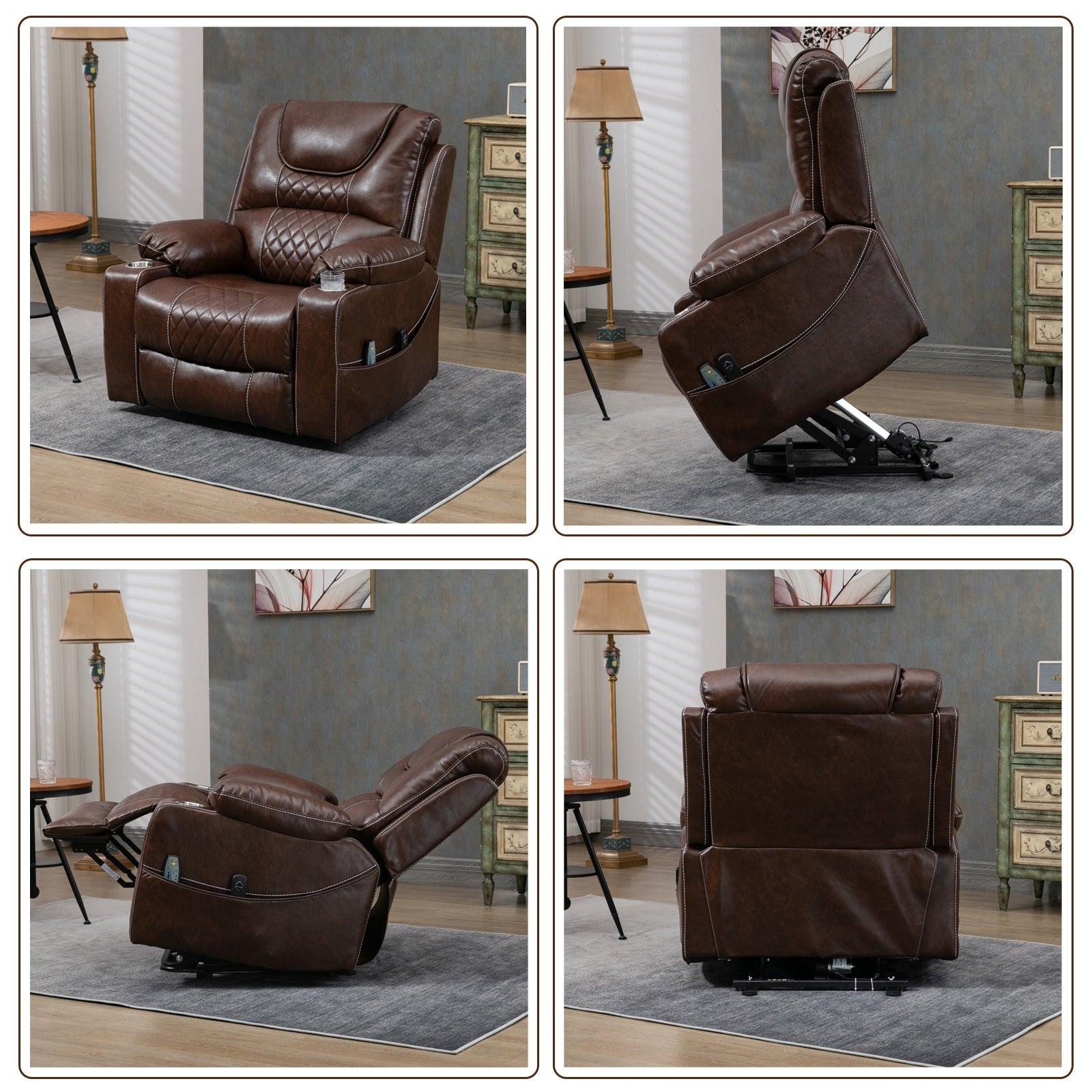 Fauteuil inclinable électrique surdimensionné pour personnes âgées, 400 lb.