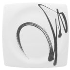 Assiettes carrées Paint It Black (lot de 6)