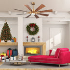Ventilateur de plafond à LED intégré Parrot Uncle 60 Farmhouse avec lumière et télécommande