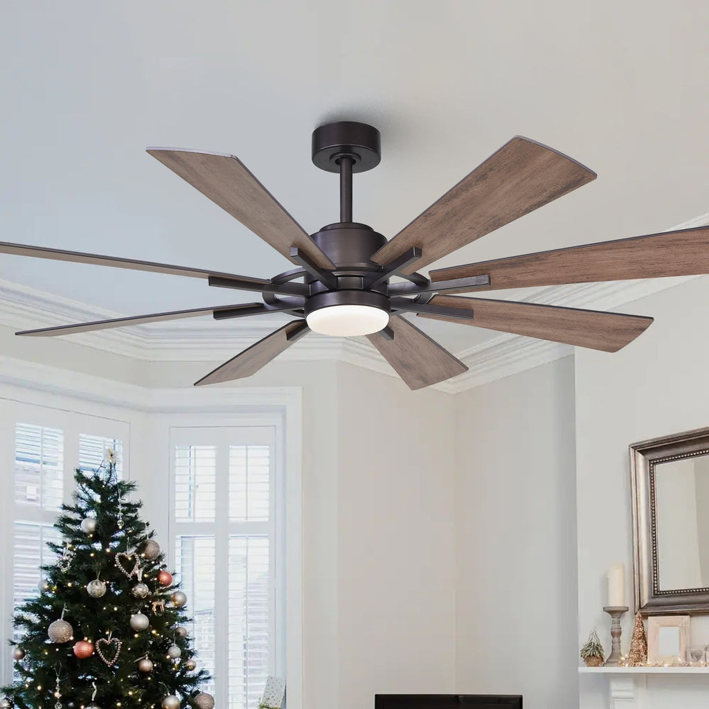 Ventilateur de plafond à LED intégré Parrot Uncle 60 Farmhouse avec lumière et télécommande