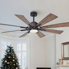 Ventilateur de plafond à LED intégré Parrot Uncle 60 Farmhouse avec lumière et télécommande