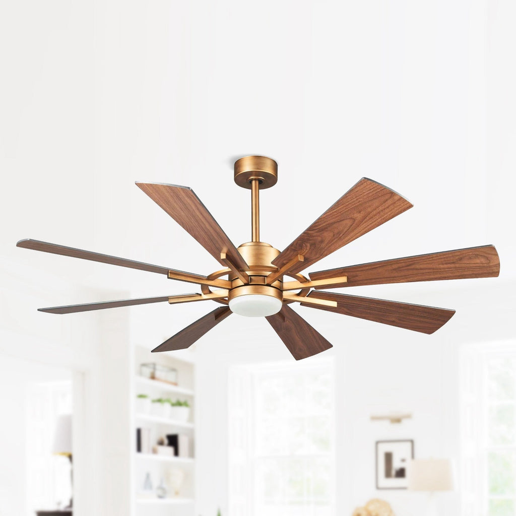 Ventilateur de plafond à LED intégré Parrot Uncle 60 Farmhouse avec lumière et télécommande