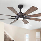 Ventilateur de plafond à LED intégré Parrot Uncle 60 Farmhouse avec lumière et télécommande