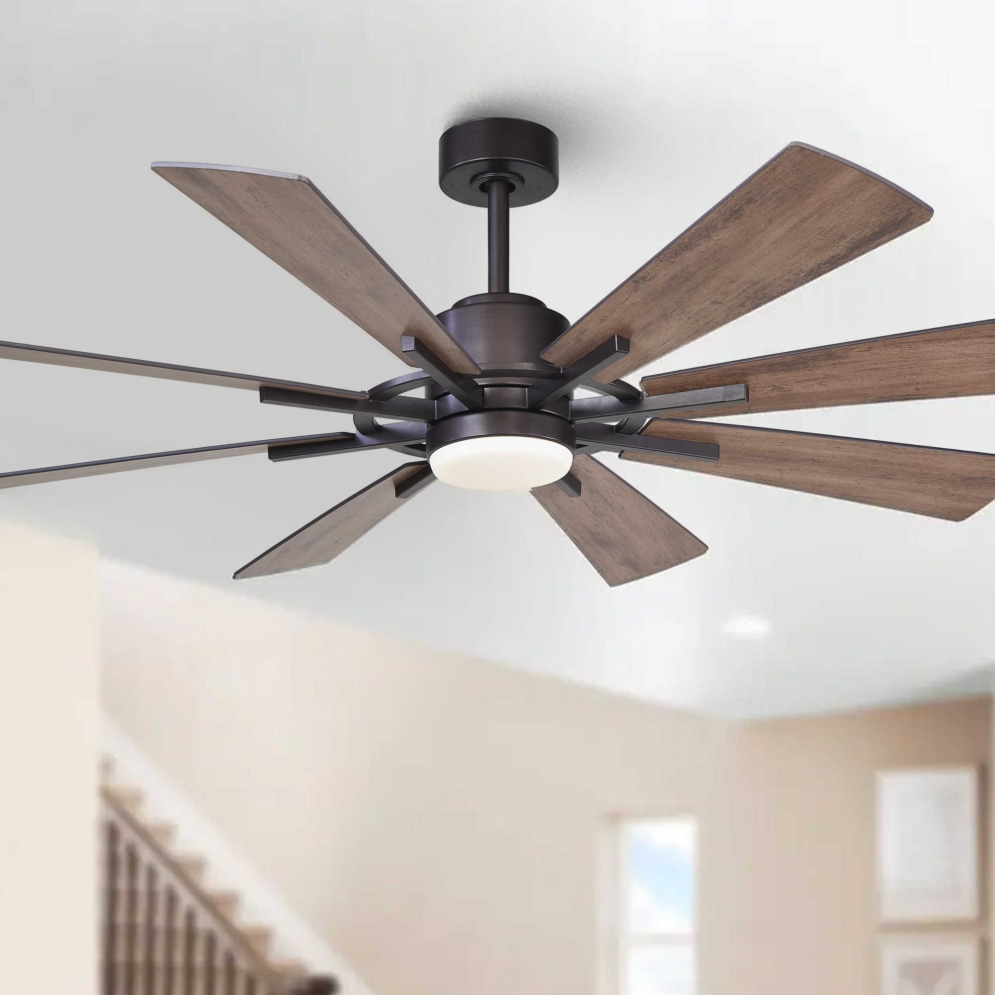 Ventilateur de plafond à LED intégré Parrot Uncle 60 Farmhouse avec lumière et télécommande