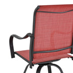 Chaise de bar pivotante à dossier haut en métal pour patio Festival (lot de 2)