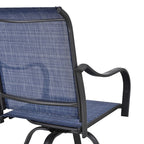 Chaise de bar pivotante à dossier haut en métal pour patio Festival (lot de 2)