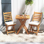 Ensemble bistrot pliant 3 pièces Patiojoy avec coussins d'assise amovibles - Voir les détails