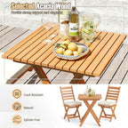 Ensemble bistrot pliant 3 pièces Patiojoy avec coussins d'assise amovibles - Voir les détails