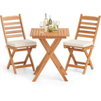 Ensemble bistrot pliant 3 pièces Patiojoy avec coussins d'assise amovibles - Voir les détails