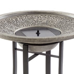Bain d'oiseaux Perello intelliSOLAR Light Cement avec télécommande - Gris vieilli