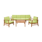 Ensemble de conversation d'extérieur 7 pièces en bois d'acacia Perla par Christopher Knight Home