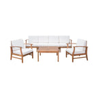 Ensemble de conversation d'extérieur 7 pièces en bois d'acacia Perla par Christopher Knight Home