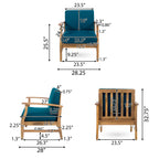 Ensemble de conversation d'extérieur 7 pièces en bois d'acacia Perla par Christopher Knight Home