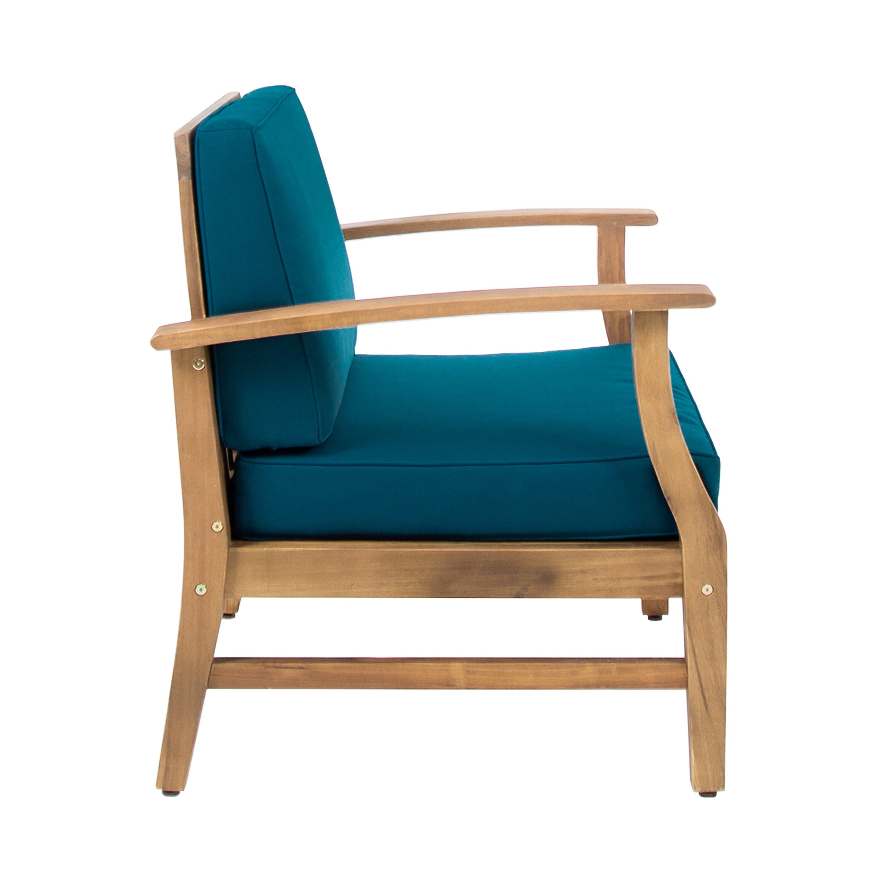 Ensemble de conversation d'extérieur 7 pièces en bois d'acacia Perla par Christopher Knight Home