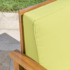 Ensemble de canapés d'extérieur Perla 7 pièces en bois d'acacia avec coussin par Christopher Knight Home