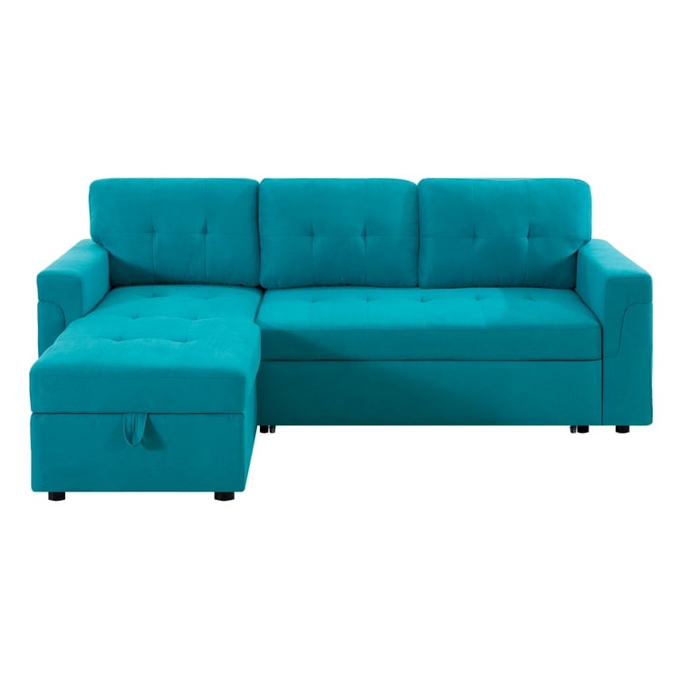 Canapé sectionnel réversible avec lit gigogne, méridienne avec rangement dissimulé, pieds durables,