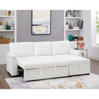 Canapé sectionnel réversible avec lit gigogne, méridienne avec rangement dissimulé, pieds durables,