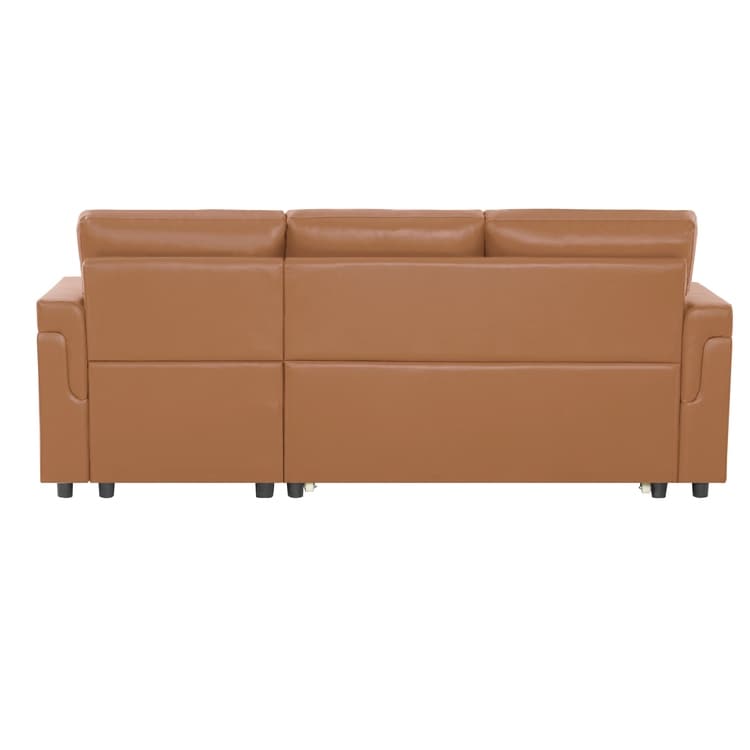 Canapé sectionnel réversible avec lit gigogne, méridienne avec rangement dissimulé, pieds durables,