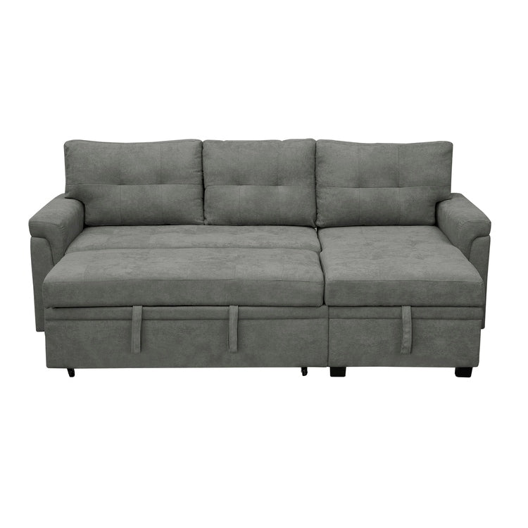 Canapé sectionnel réversible avec lit gigogne, méridienne avec rangement dissimulé, pieds durables,