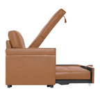 Canapé sectionnel réversible avec lit gigogne, méridienne avec rangement dissimulé, pieds durables,