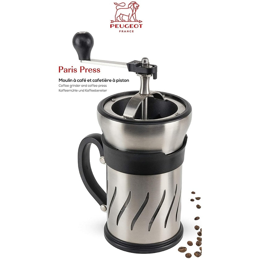 Peugeot 35257 Paris Press Moulin à café/Presse française, acier inoxydable - 7,6 x 7,6 x 15,2 cm