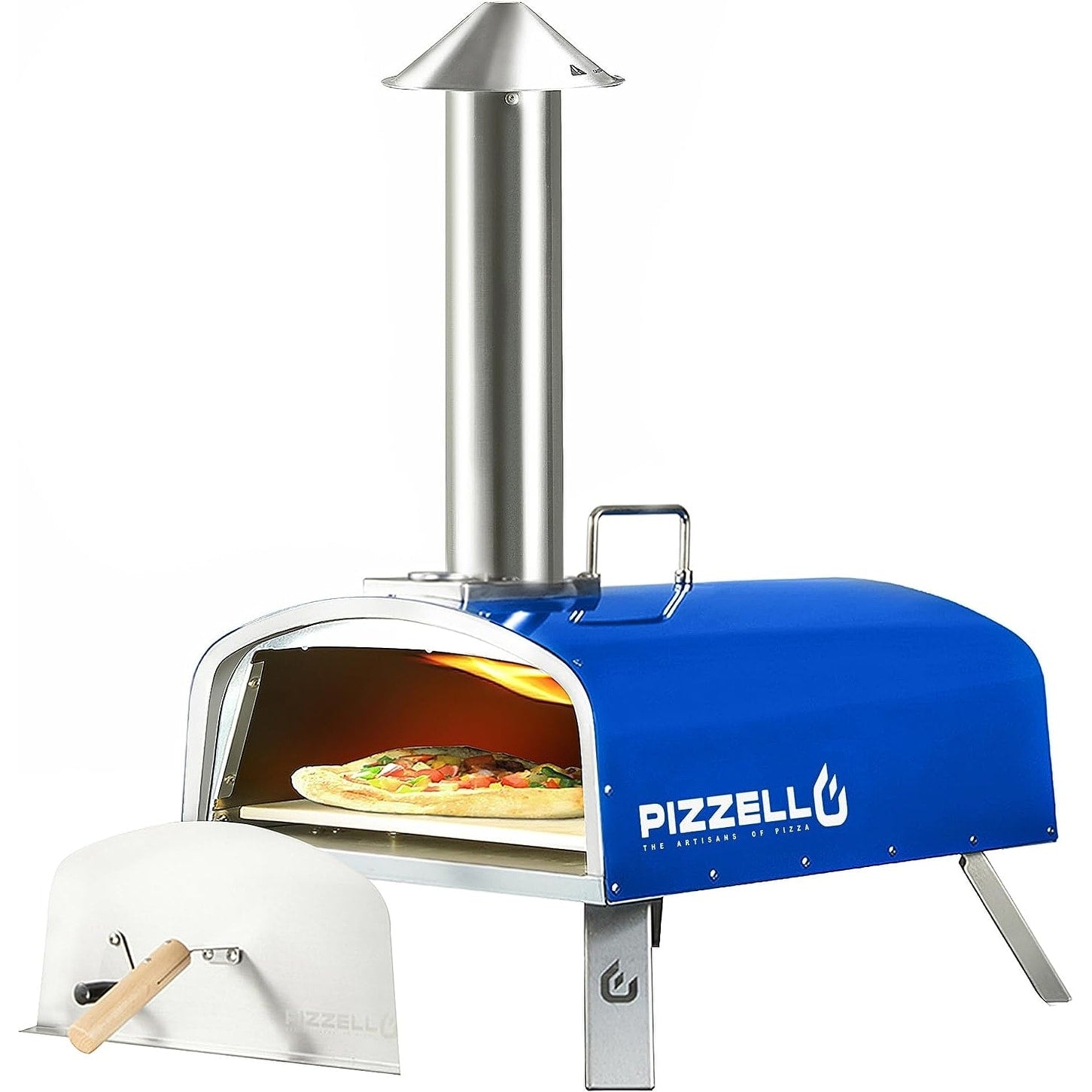 Four à pizza extérieur au feu de bois, four à pizza portable avec pelle à pizza et sac de transport - 16 pouces