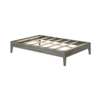 Lit plateforme pleine grandeur en planches et poutres