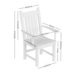 Ensemble de salle à manger d'extérieur Polytrends Laguna en PEHD, toutes saisons, avec table ronde et fauteuils (5 pièces)