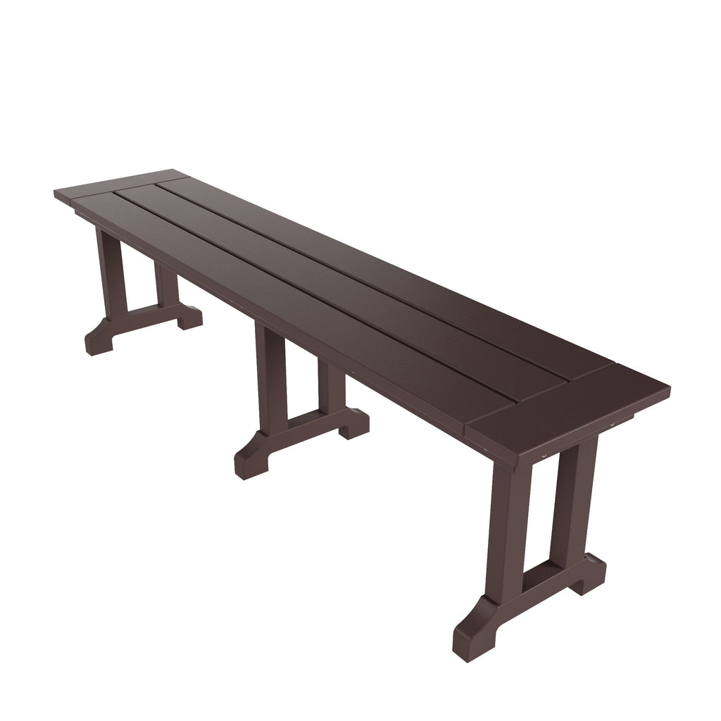 Banc de terrasse extérieur Polytrends Laguna en PEHD toutes saisons 65