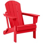 Chaise pliante Adirondack Polytrends Laguna résistante à la décoloration et aux intempéries pour patio extérieur