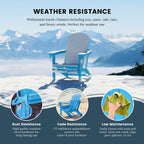Chaise pliante Adirondack Polytrends Laguna résistante à la décoloration et aux intempéries pour patio extérieur