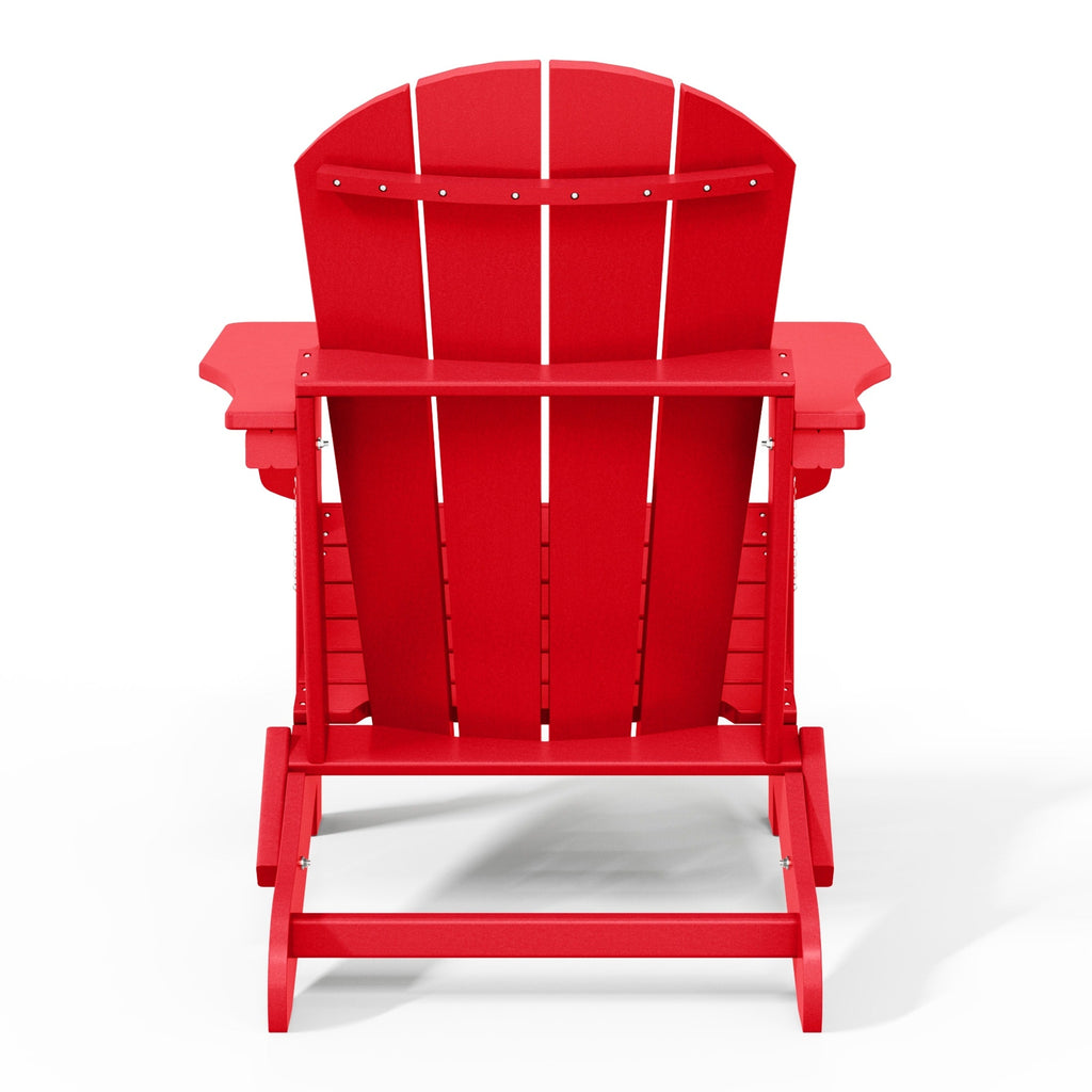 Chaise pliante Adirondack Polytrends Laguna résistante à la décoloration et aux intempéries pour patio extérieur